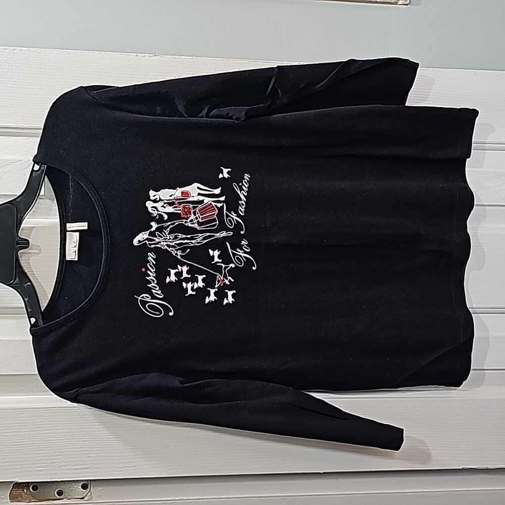 Black 3/4th Sleeve Top